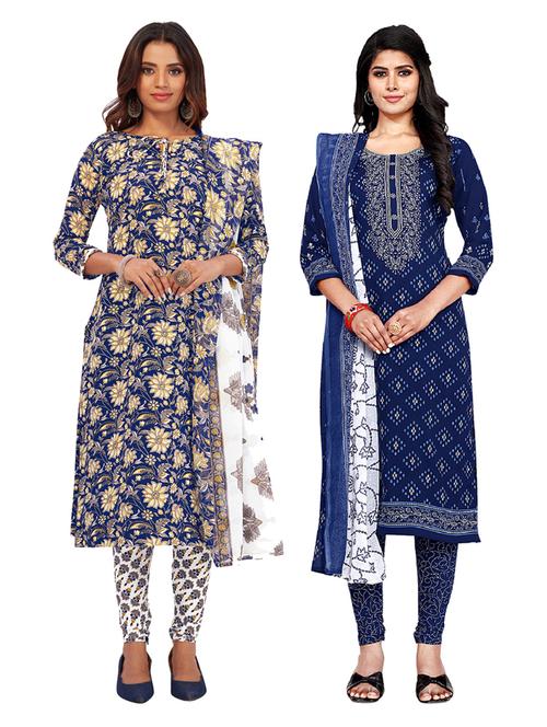 pack of 2 printed unstitched suit set - 19327420 - Very Small Image - 1