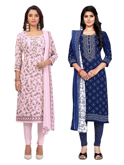 pack of 2 printed unstitched suit set - 19327453 - Very Small Image - 1
