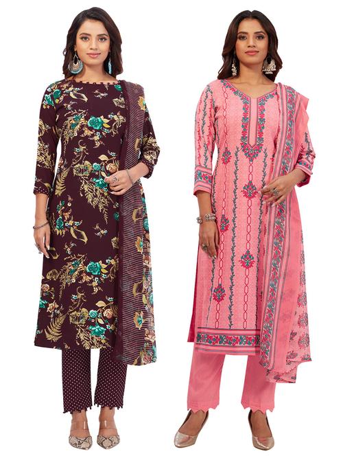 pack of 2 unstitched suit set - 19327609 - Very Small Image - 1