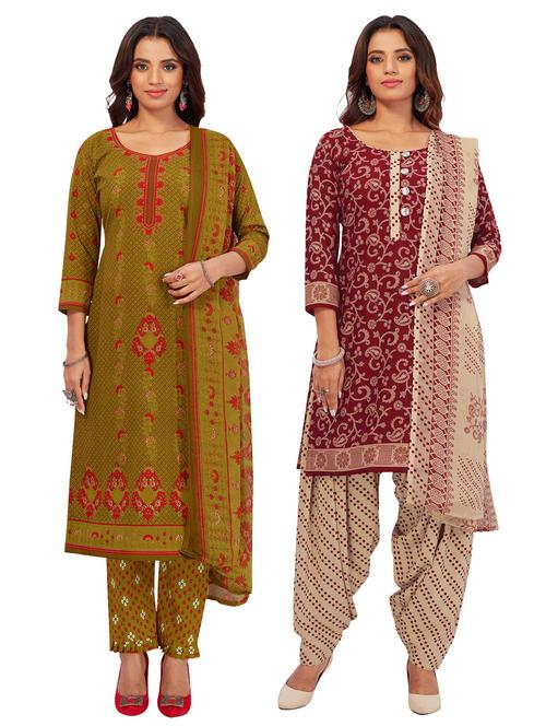 pack of 2 unstitched suit set - 19327696 - Very Small Image - 1