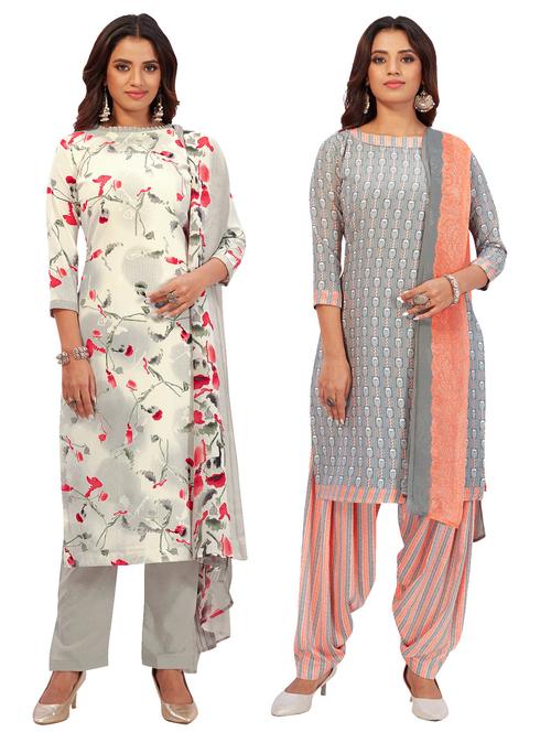 pack of 2 unstitched suit set - 19327717 - Very Small Image - 1