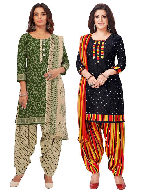 pack of 2 printed unstitched suit sets - 19327964 - Very Small Image - 1