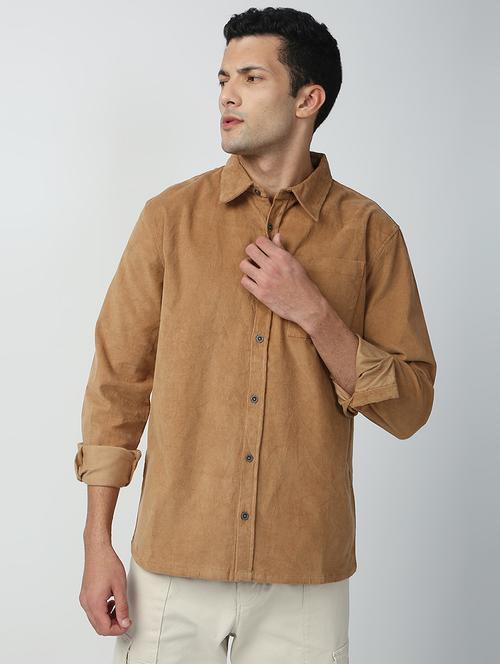 brown casual shirt - 19328003 - Very Small Image - 1