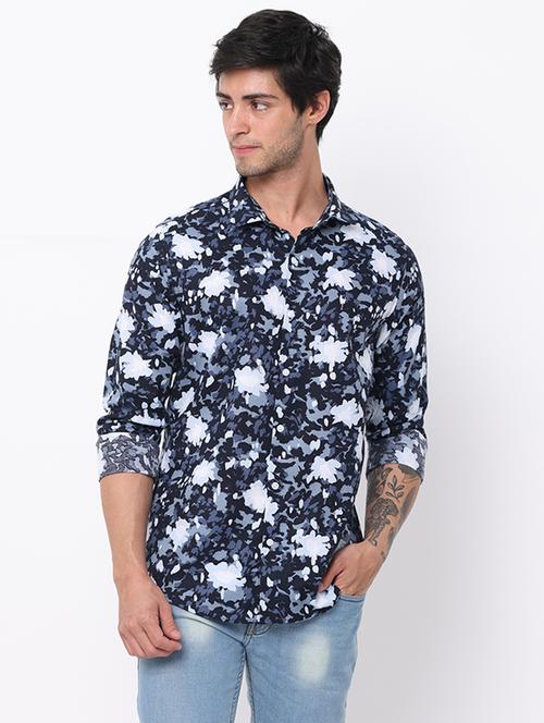 mens printed casual shirt - 19328112 - Very Small Image - 1