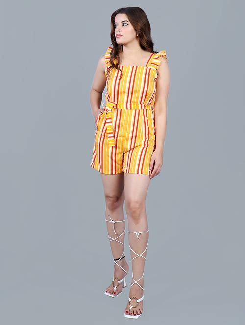 printed knee length jumpsuit - 19328624 - Very Small Image - 1