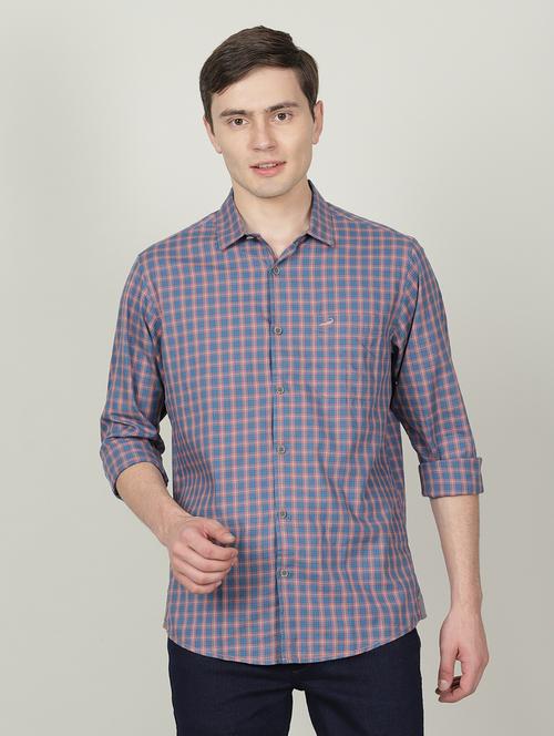 blue cotton casual shirt - 19328795 - Very Small Image - 1