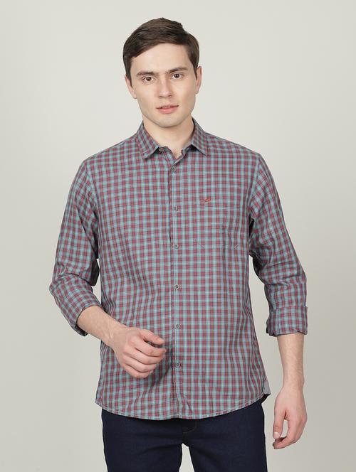 red cotton casual shirt - 19328796 - Very Small Image - 1