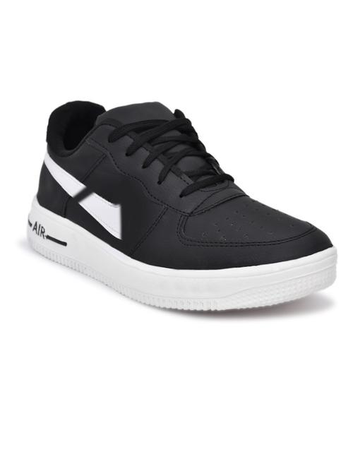 black synthetic lace up sneakers - 19329459 - Very Small Image - 1