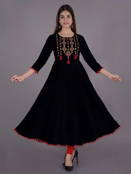 embellished a-line kurta - 19329555 - Very Small Image - 1