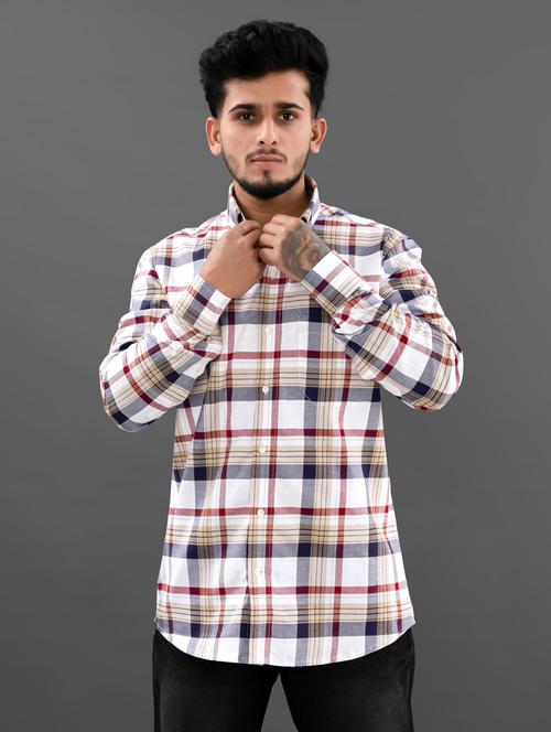 mens checks casual shirt - 19329683 - Very Small Image - 1