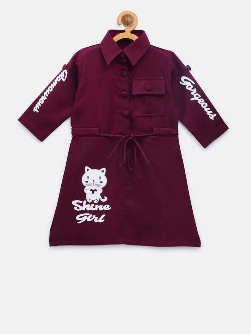 solids polyester frock - 19330316 - Very Small Image - 1