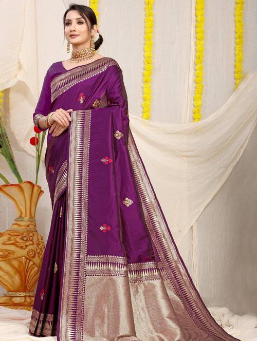 self design handloom saree - 19333047 - Very Small Image - 1