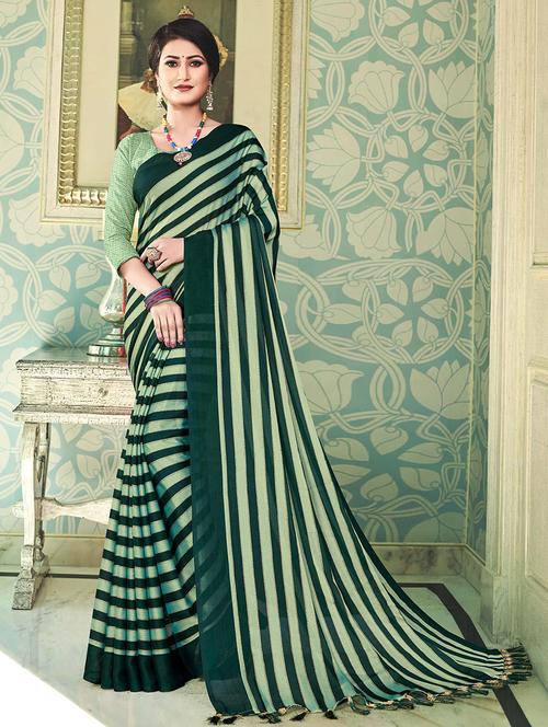 multi colored striped saree - 19333730 - Very Small Image - 1