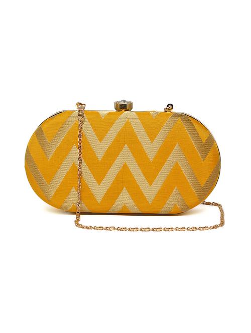 yellow fabric regular clutch - 19333841 - Very Small Image - 1
