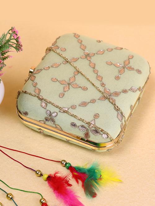 women metal box clutch - 19333853 - Very Small Image - 1