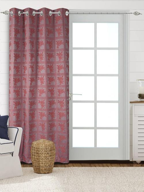 saral home rust cotton 100% blackout 1 piece long door curtains (4x9 feet) - 19334241 - Very Small Image - 1