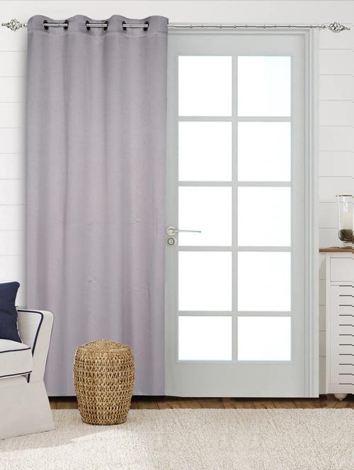 saral home rust cotton 100% blackout 1 piece door curtains (4x7 feet)-1899 - 19334292 - Very Small Image - 1