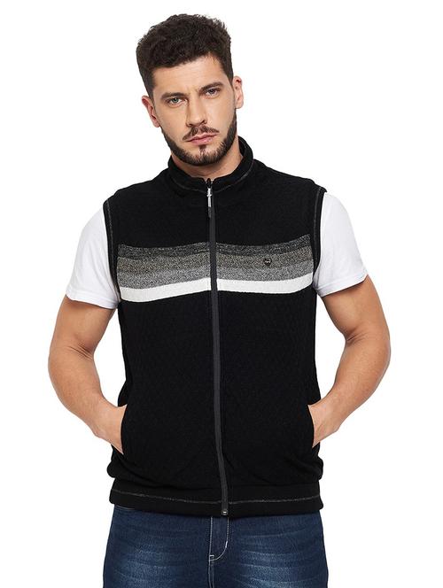 black sleeveless bomber jacket - 19334851 - Very Small Image - 1