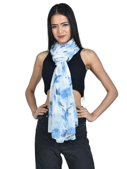 printed georgette scarf - 19335562 - Very Small Image - 1