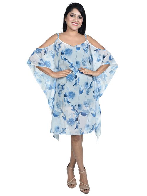 round neck printed kaftan - 19335589 - Very Small Image - 1