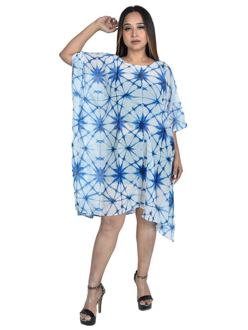 round neck printed kaftan - 19335609 - Very Small Image - 1