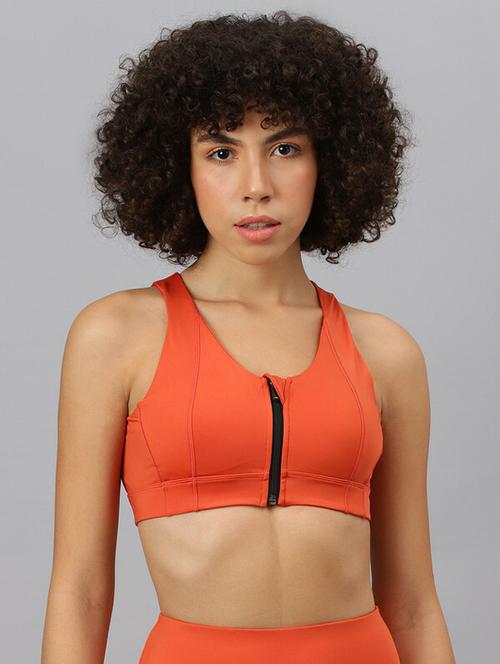 orange solid sports bra - 19335665 - Very Small Image - 1