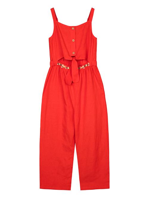 girls embroidered full length jumpsuit - 19335786 - Very Small Image - 1
