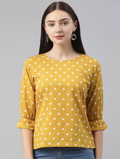 yellow printed regular top - 19336115 - Very Small Image - 1