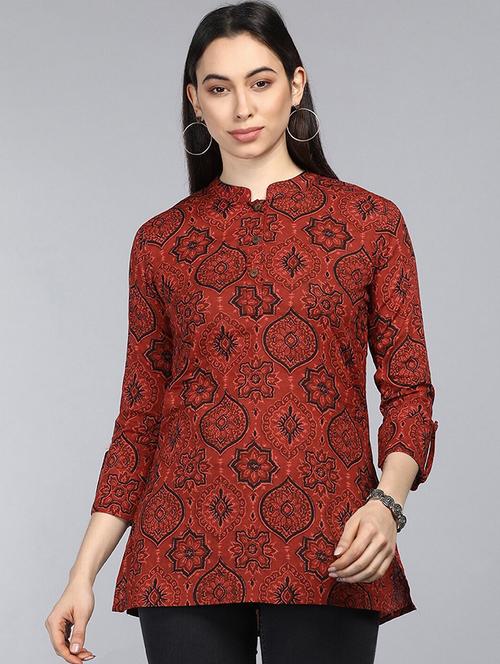 women printed regular top - 19336120 - Very Small Image - 1