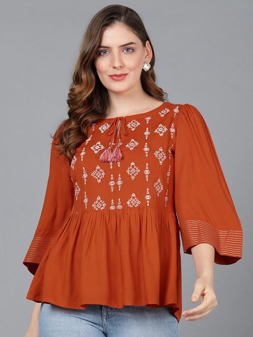 orange solid regular top - 19336157 - Very Small Image - 1