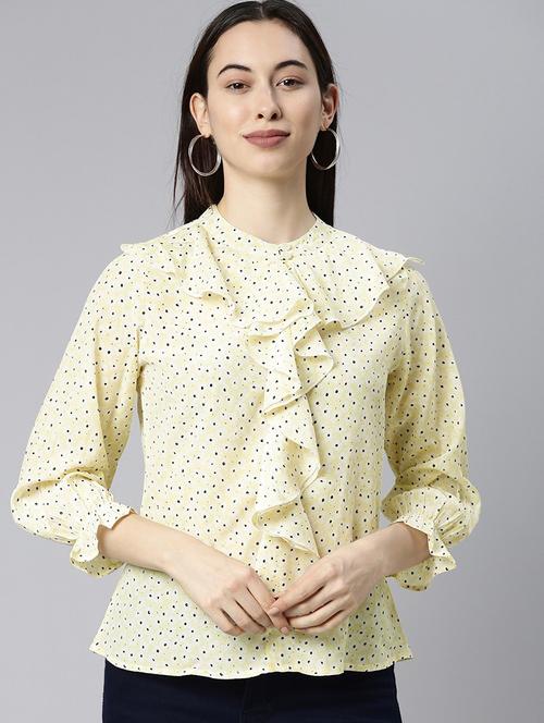 yellow printed regular top - 19336180 - Very Small Image - 1