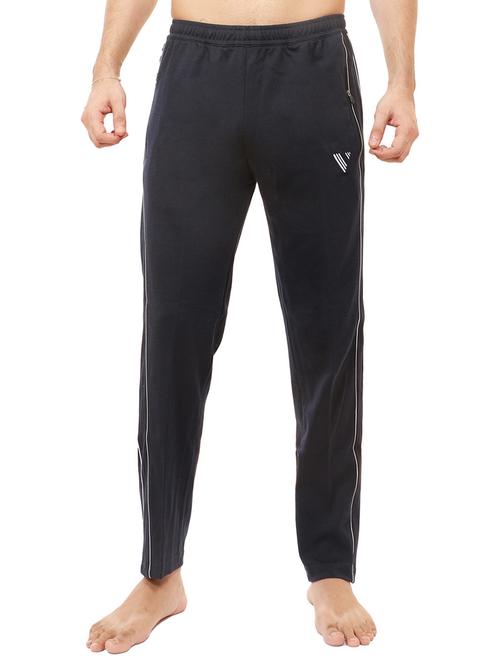 navy blue side striped full length track pant - 19336260 - Very Small Image - 1