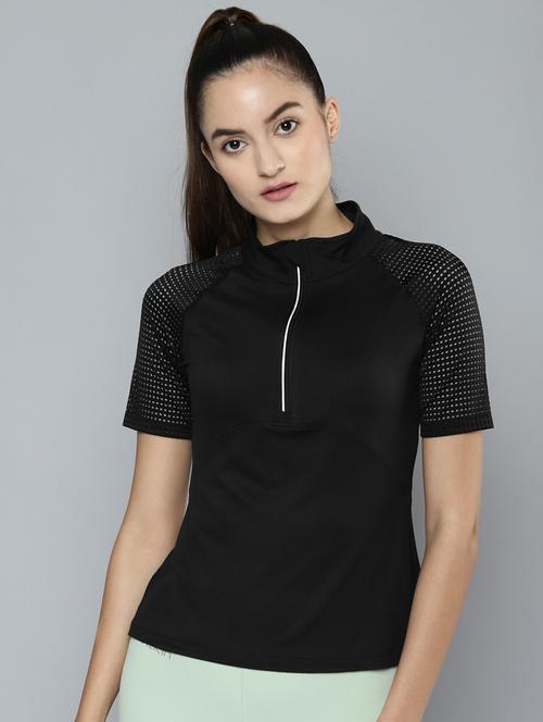 women's plain mock neck t-shirt - 19336738 - Very Small Image - 1