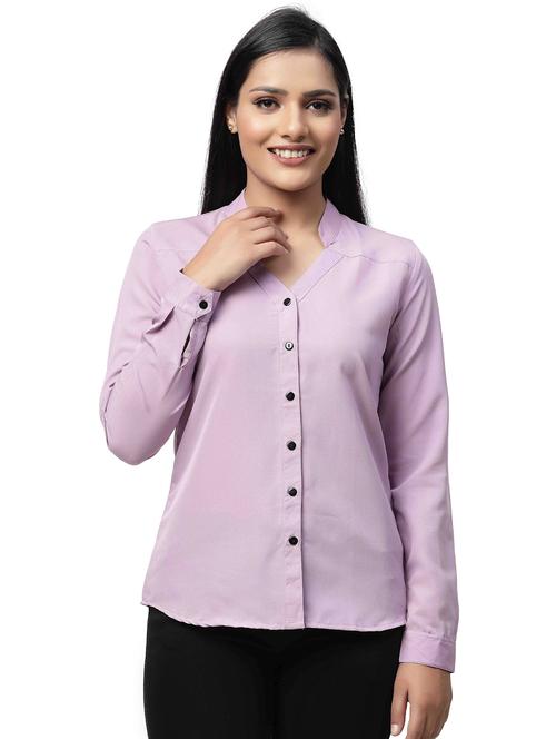 purple solid shirt - 19336997 - Very Small Image - 1