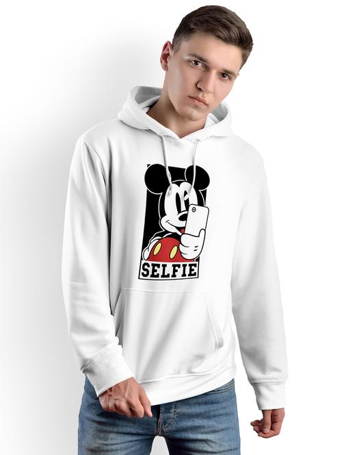 hooded chest print sweatshirt - 19337023 - Very Small Image - 1