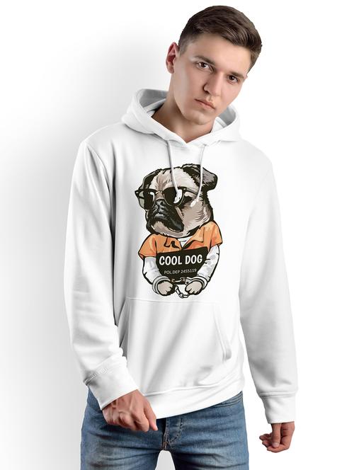 hooded front print sweatshirt - 19337032 - Very Small Image - 1