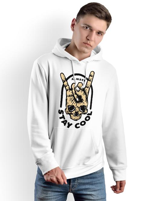 hooded front print sweatshirt - 19337033 - Very Small Image - 1