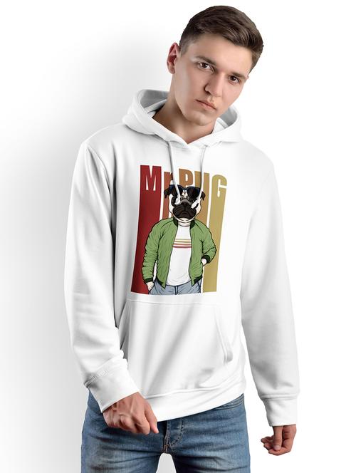 hooded front print sweatshirt - 19337042 - Very Small Image - 1