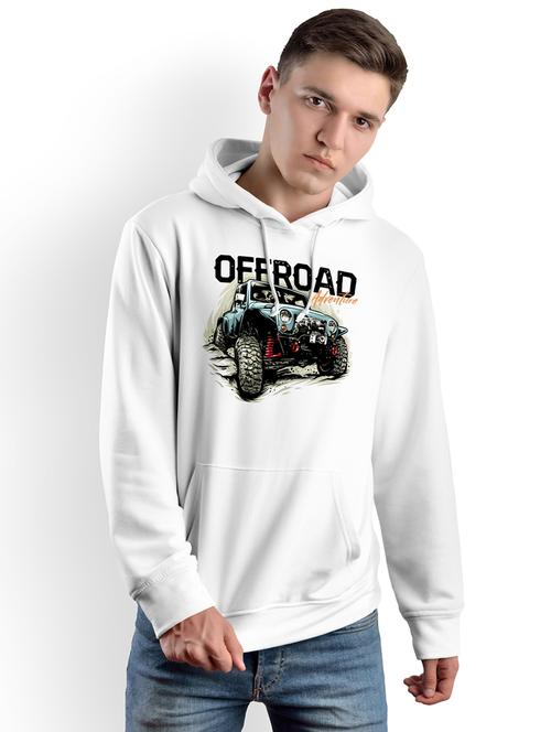 hooded front print sweatshirt - 19337044 - Very Small Image - 1