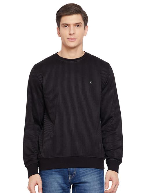 black solid regular sweatshirt - 19340154 - Very Small Image - 1