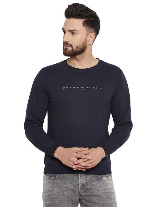black solid regular sweatshirt - 19340172 - Very Small Image - 1