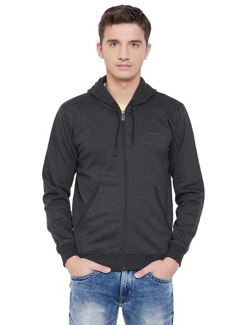 black solid regular sweatshirt - 19340197 - Very Small Image - 1