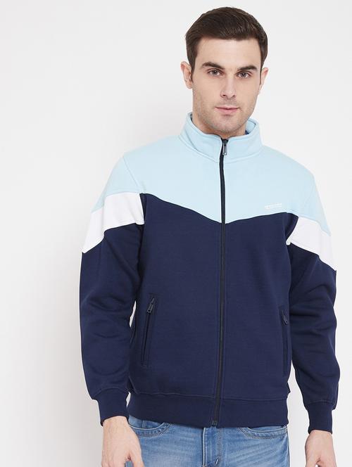 color block fleece regular sweatshirt - 19340210 - Very Small Image - 1