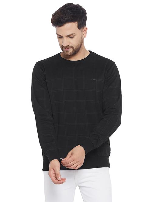black solid regular sweatshirt - 19340226 - Very Small Image - 1