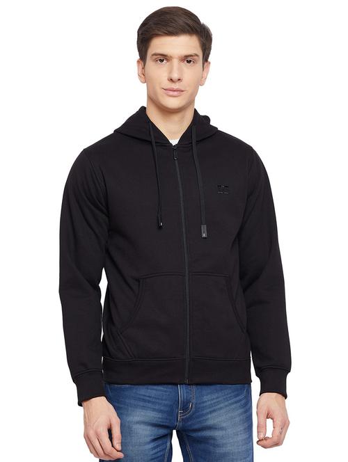 black solid regular sweatshirt - 19340234 - Very Small Image - 1