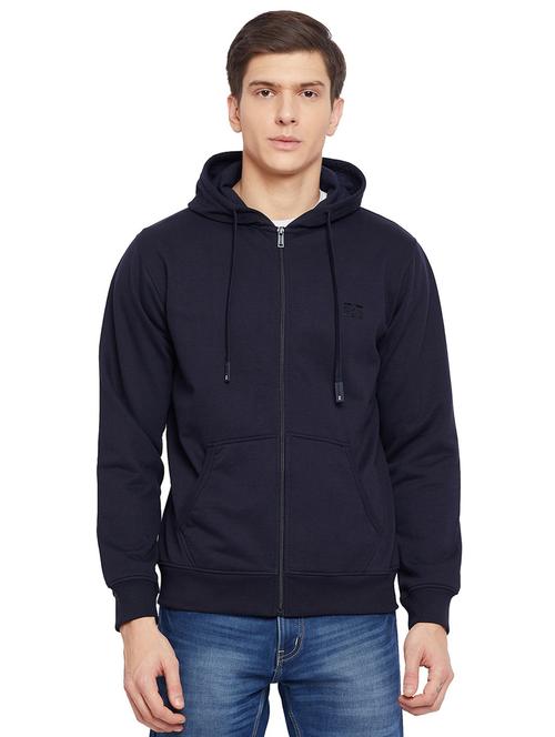 dark blue solid regular sweatshirt - 19340242 - Very Small Image - 1