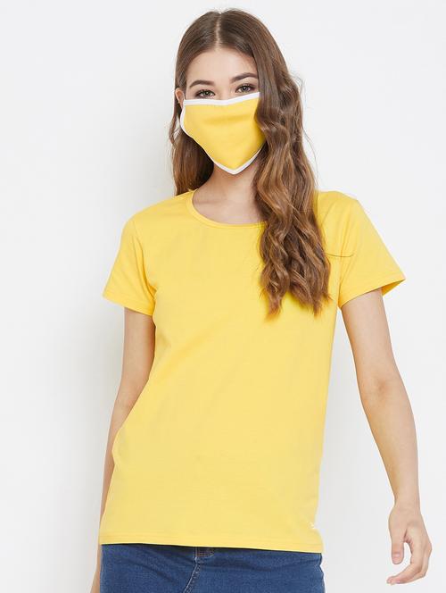 yellow solid tee - 19342081 - Very Small Image - 1