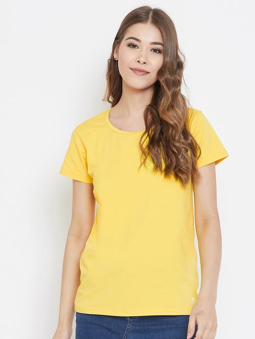 yellow solid tee - 19342093 - Very Small Image - 1