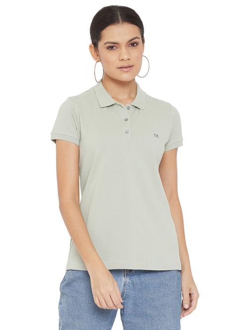 grey solid polo t-shit - 19342108 - Very Small Image - 1