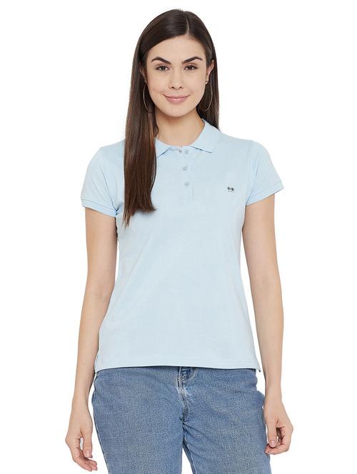 blue solid polo t-shit - 19342111 - Very Small Image - 1